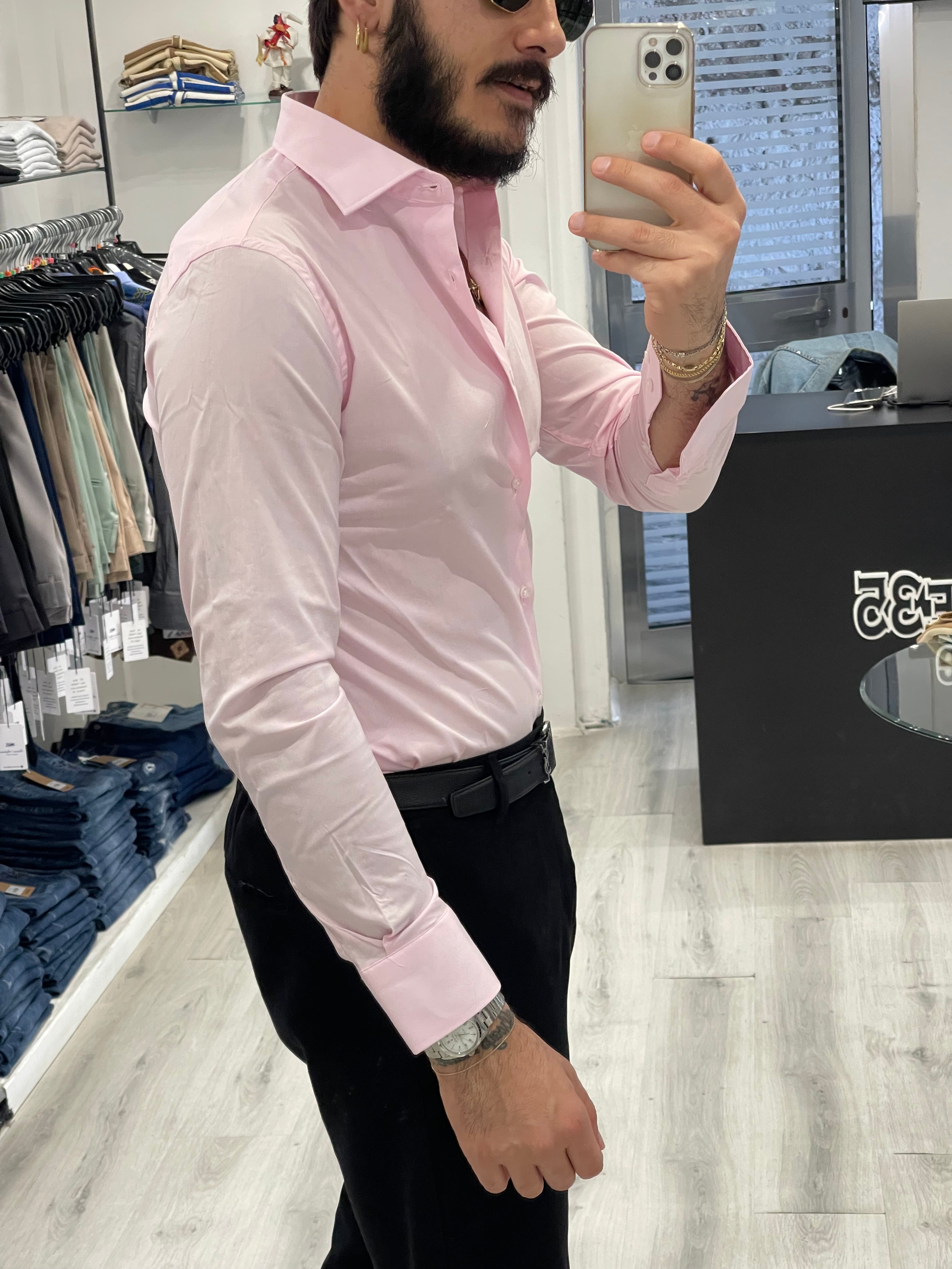 Camicia 100% cotone - Rosa