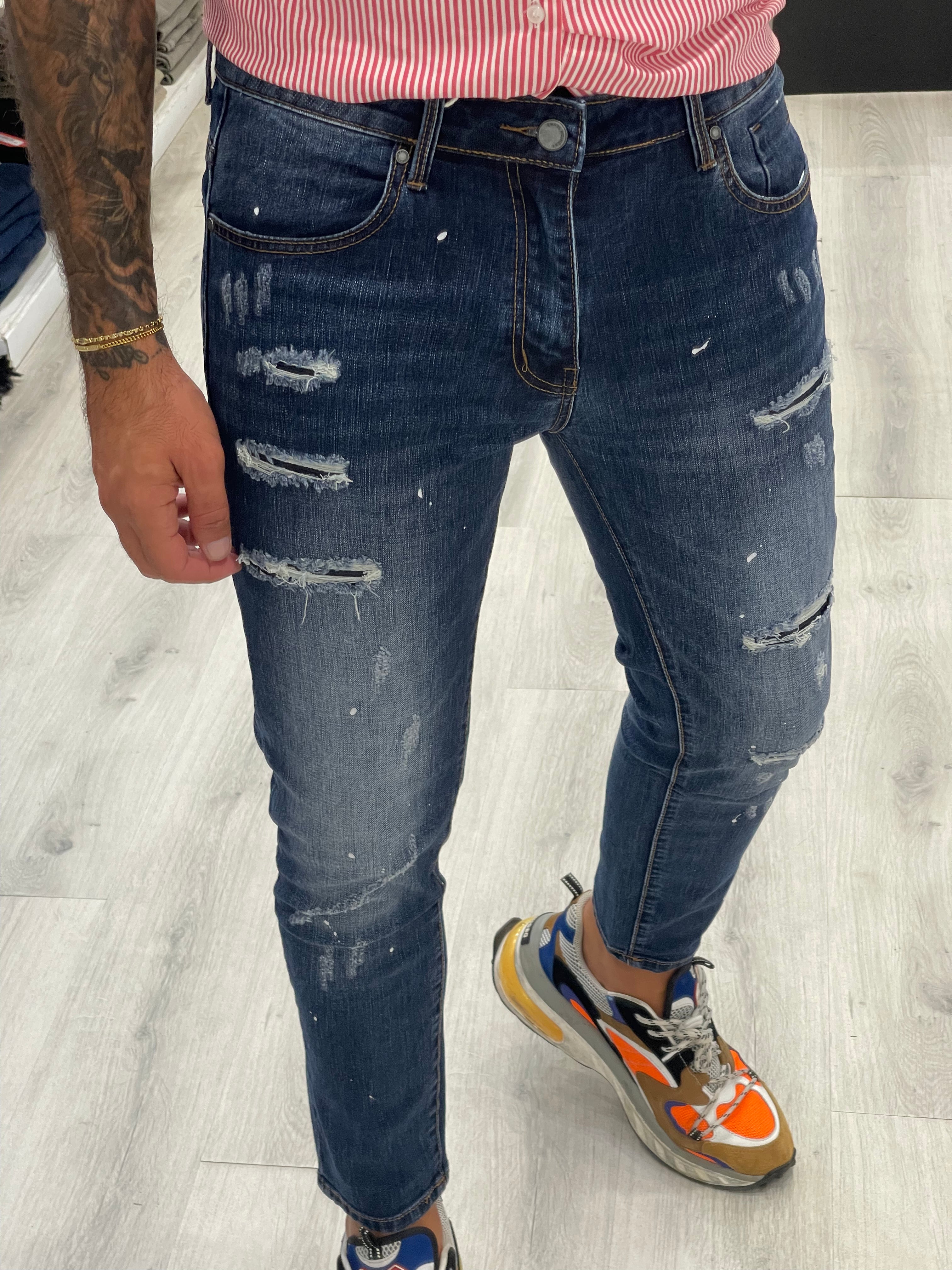 Jeans BUDA con finti strappi - Slimfit
