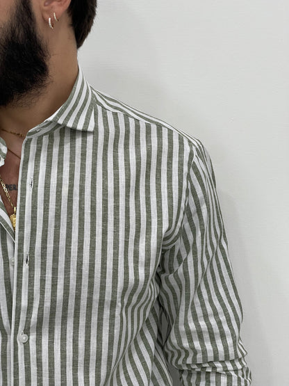 Camicia 100% Lino - Riga media TULUM