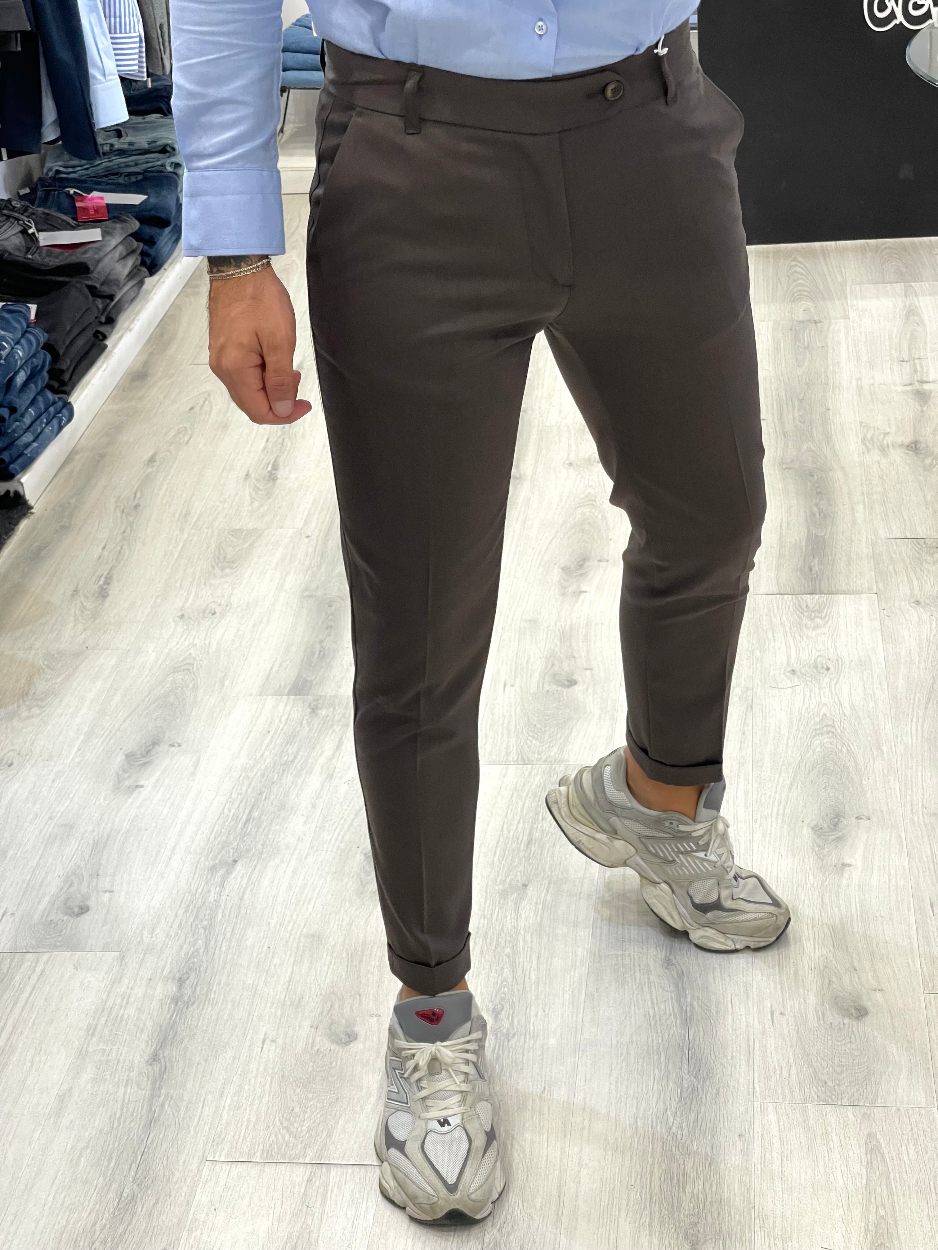 Pantalone INVERNALE sartoriale Fascione 5 cm e risvolto fisso