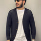 Cardigan in cotone effetto nido d’ape