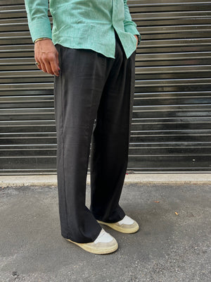 Pantalaccio sartoriale in lino fondo ampio