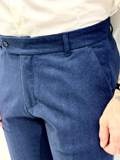 Pantalone sartoriale invernale in Lana flanellata