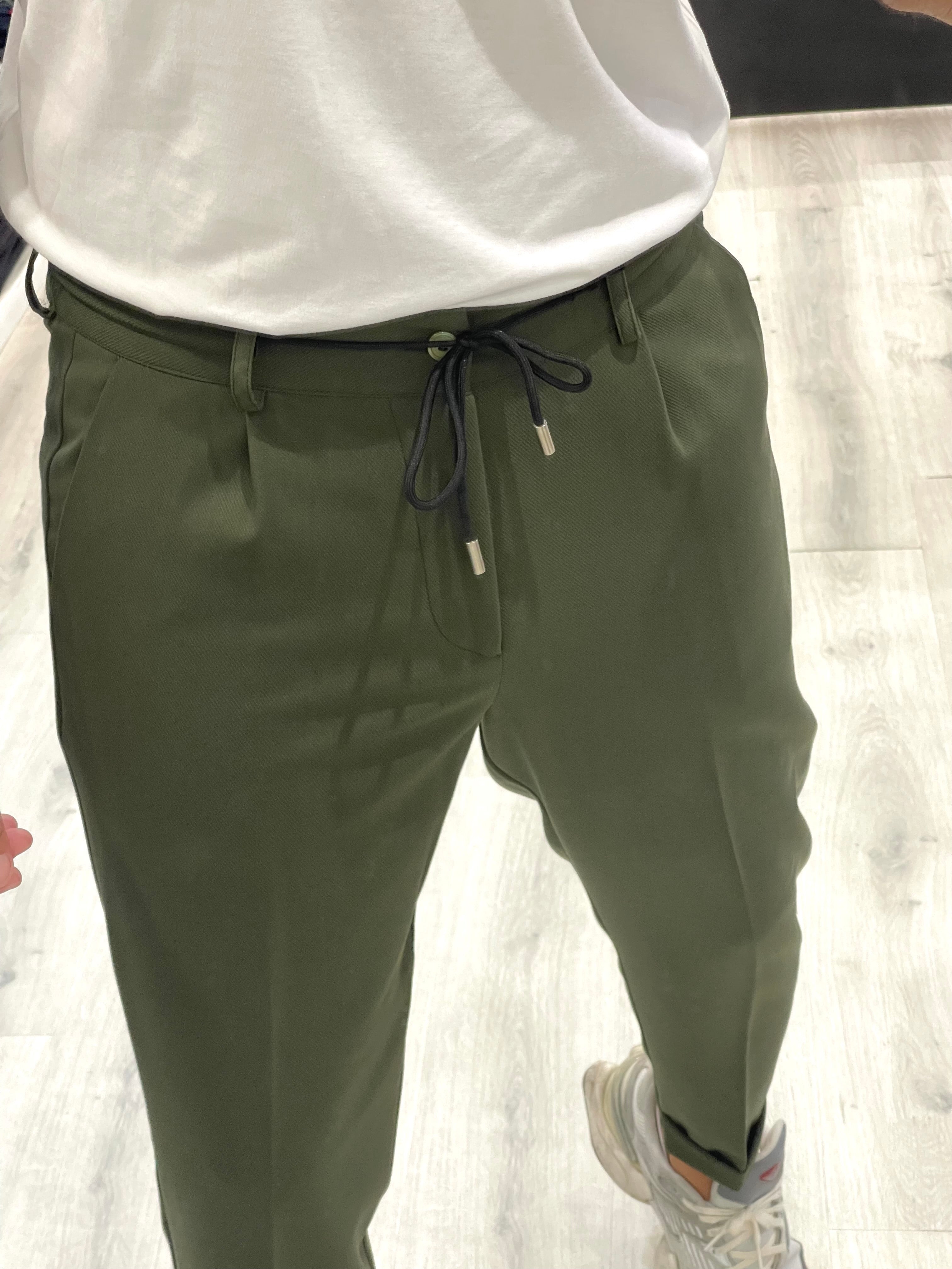 Pantalaccio COPENAGHEN con laccetto - FW24/25 - VERDE MILITARE