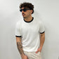 T shirt in filo Girocollo tramata
