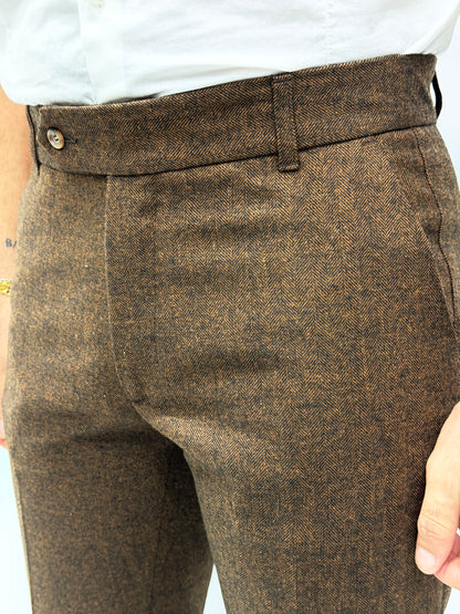 Pantalone sartoriale invernale in Lana flanellata