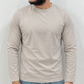 Maglia in cotone modal slimfit manica lunga