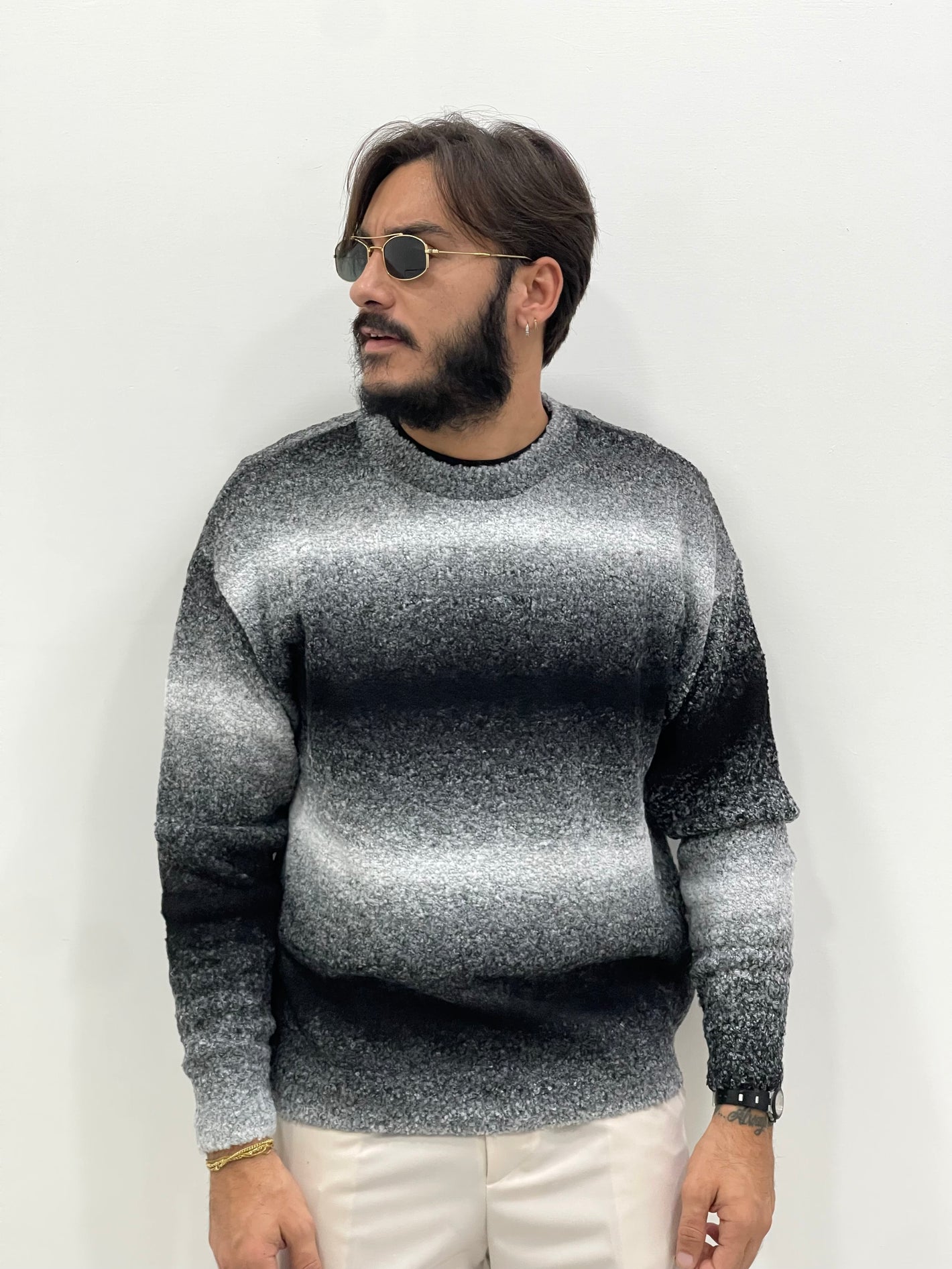 MAGLIONE HOPPY SFUMATO IN LANA SPUGNOSA