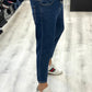 Pantalon palazzo en jean - délavage brut