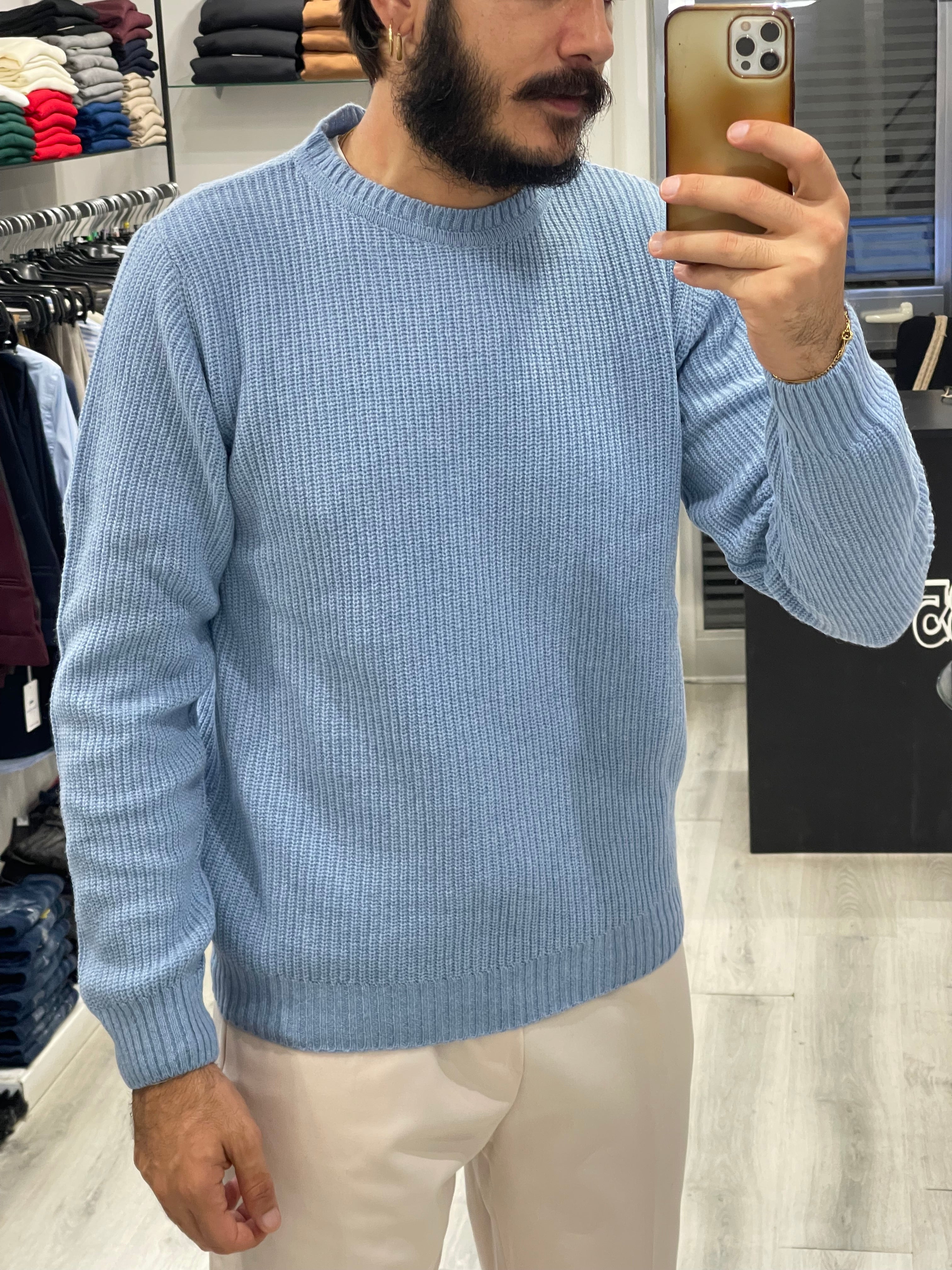 Maglione Sartoriale costa inglese - 80% Lana