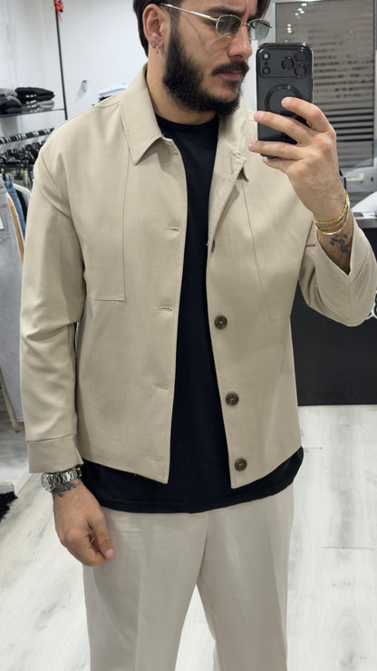 Jacket in cotone con bottoni in osso