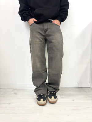 Jeans Grigio slavato fondo largo