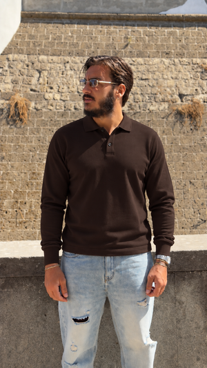 Polo manica lunga in 100% filo italiano