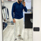 Maglioncino sottile basic - Navy