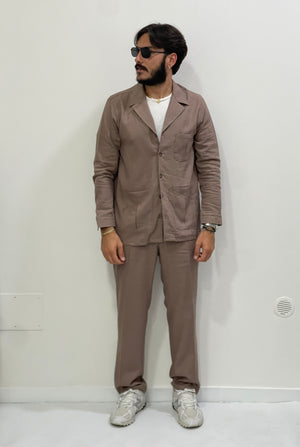 Pantalone 100% Lino Fondo Ampio 23cm