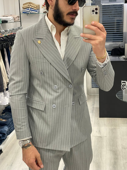 Robe rayée MIAMI - Gris