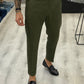 Abito monopetto in Lino - Verde militare