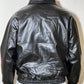 Jacket in pelle anni 80 con collo e cerniera a scomparsa