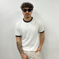 T shirt in filo Girocollo tramata