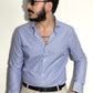 Camicia sartoriale in cotone Rigo stretto
