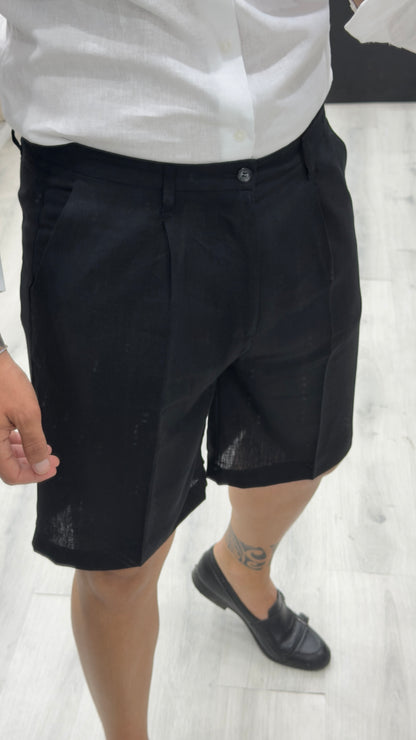 Bermuda Sartoriale in Lino con pence