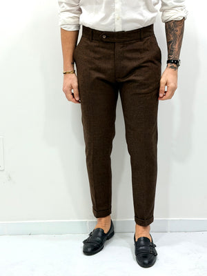 Pantalone sartoriale invernale in Lana flanellata