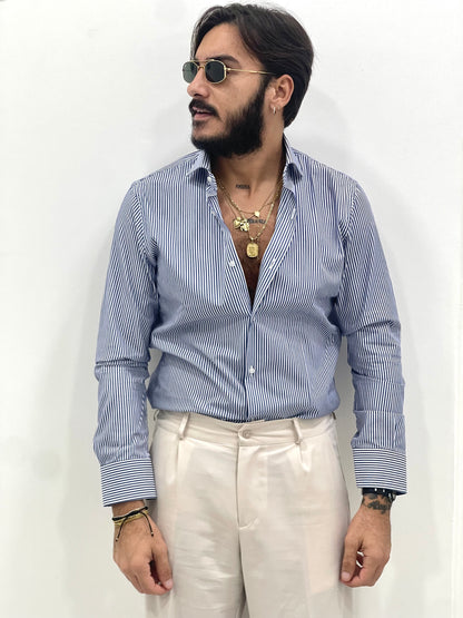 Camicia sartoriale Rigata in 100% cotone