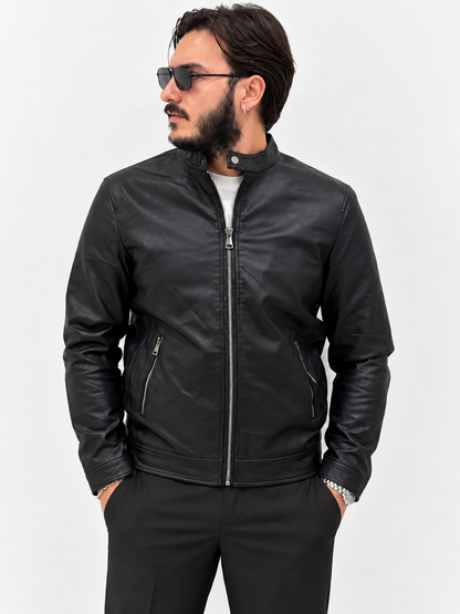 Biker ecopelle - NERO