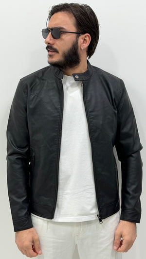 Biker ecopelle - NERO