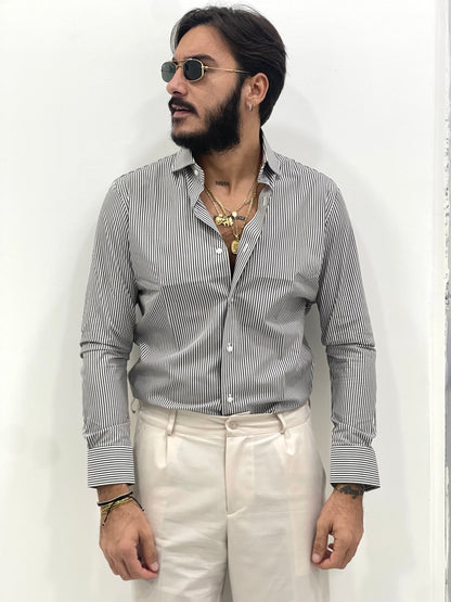 Camicia sartoriale Rigata in 100% cotone