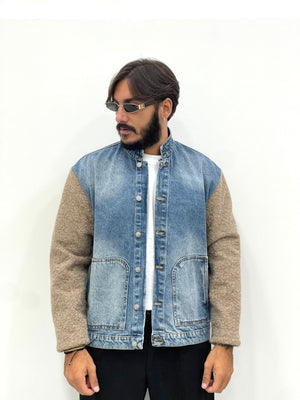 Jacket jeans HONEY con manica Teddy
