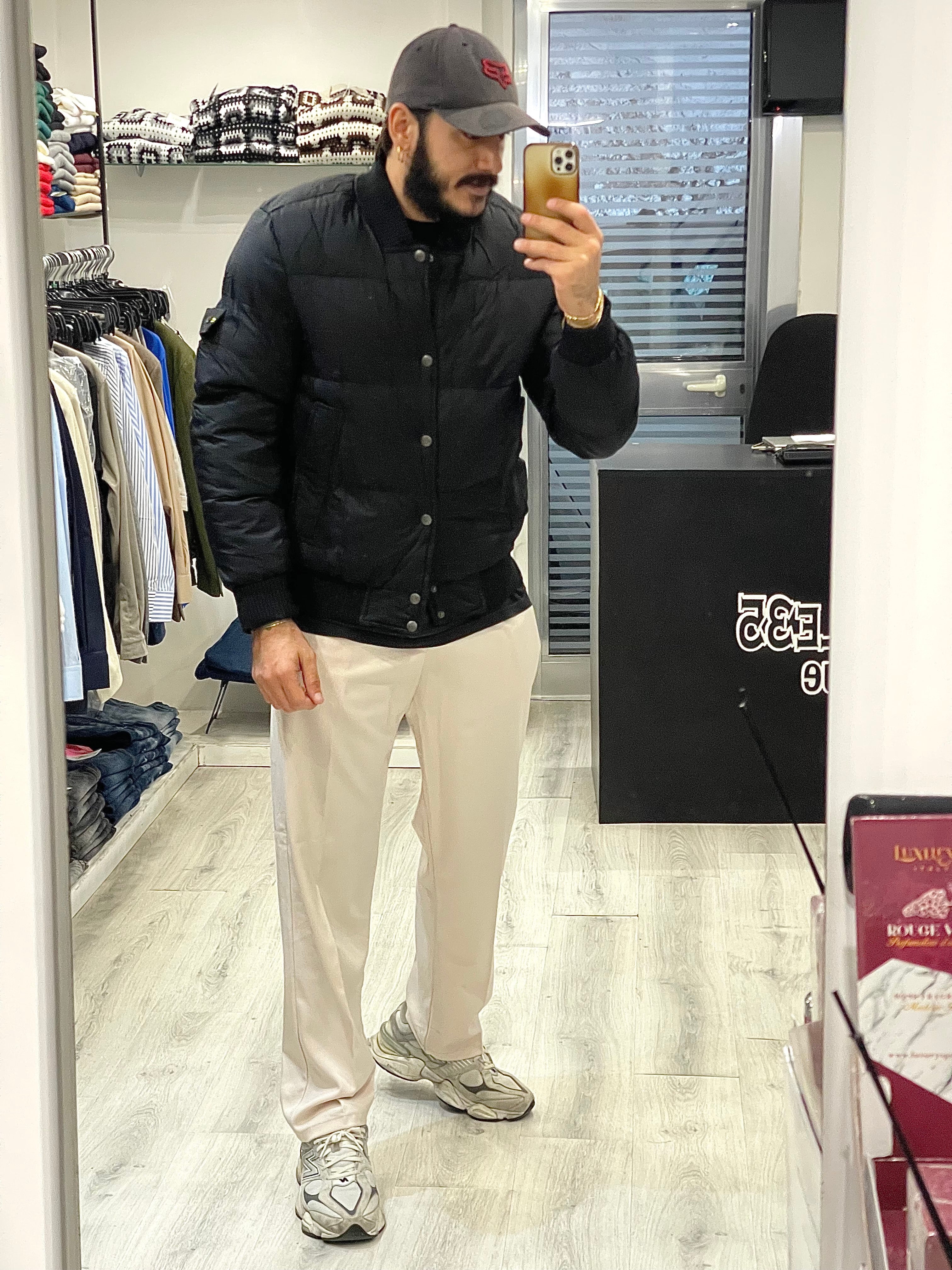 BOMBER IMPERMEABILE Pesante con bottoni e Zip