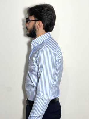 Camicia sartoriale in cotone Riga media