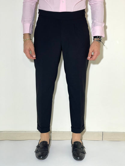 PANTALON MILANO taille haute avec 4 boutons et bande de taille