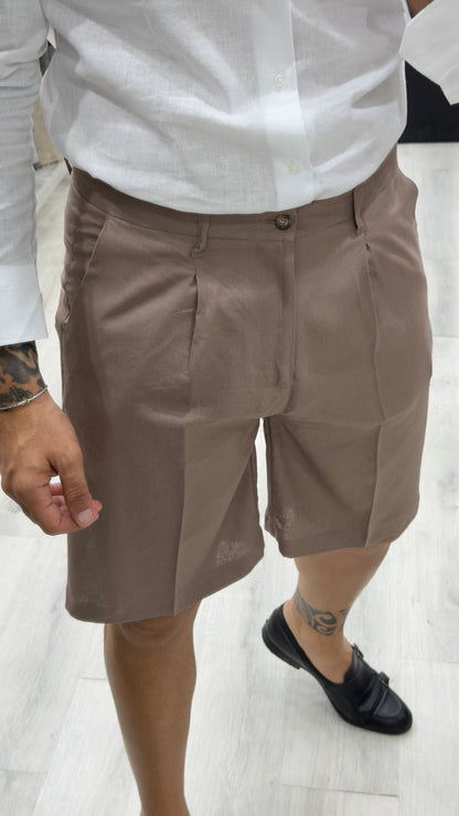 Bermuda Sartoriale in Lino con pence