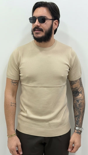 T shirt in filo girocollo