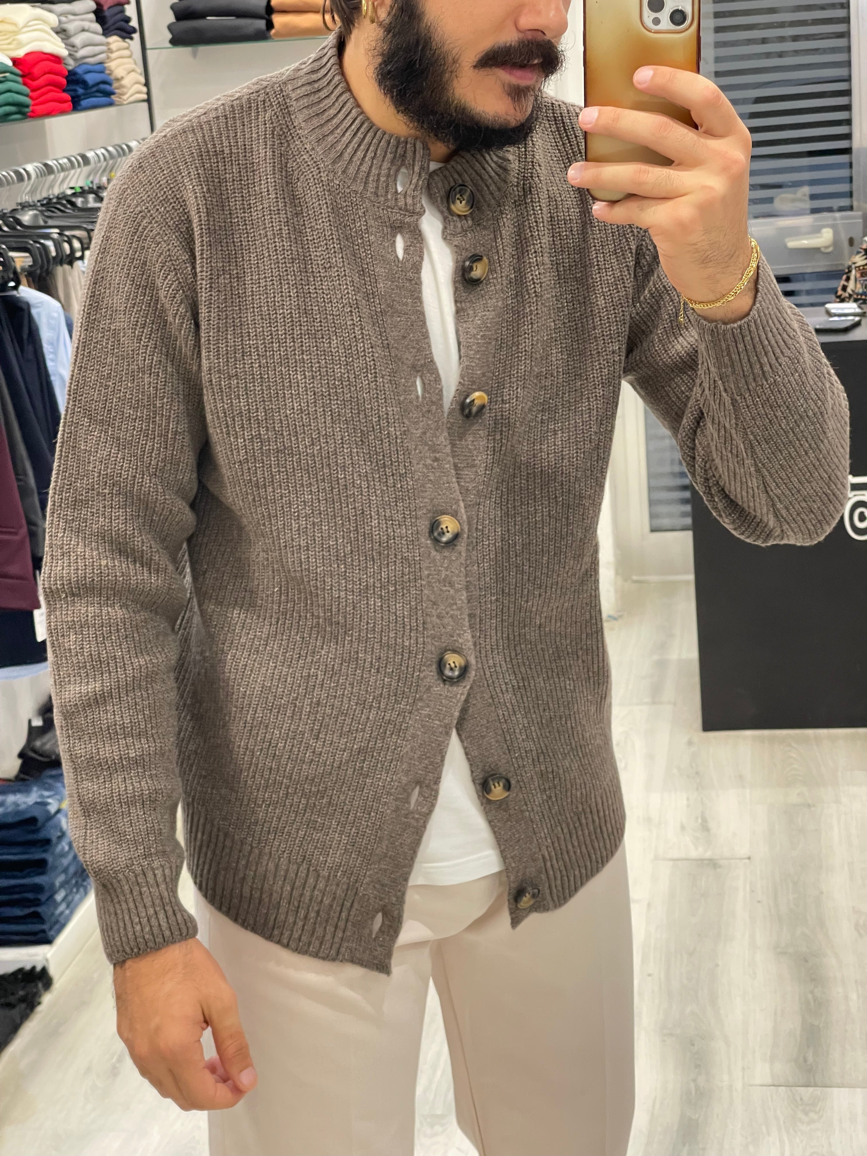 Giacca cardigan Sartoriale in costa inglese - 80% LANA