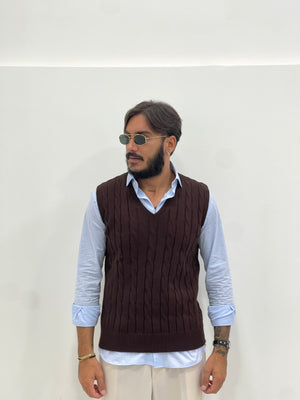Gilet trama treccia