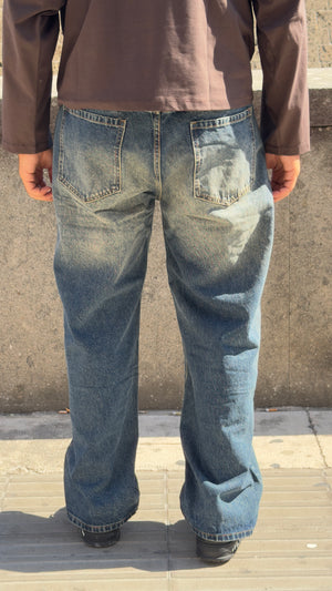 Jeans Baggy effetto sabbiato