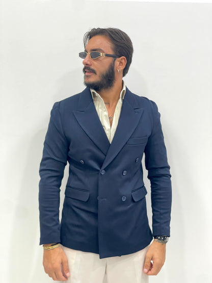Chaqueta sastre cruzada de 6 botones