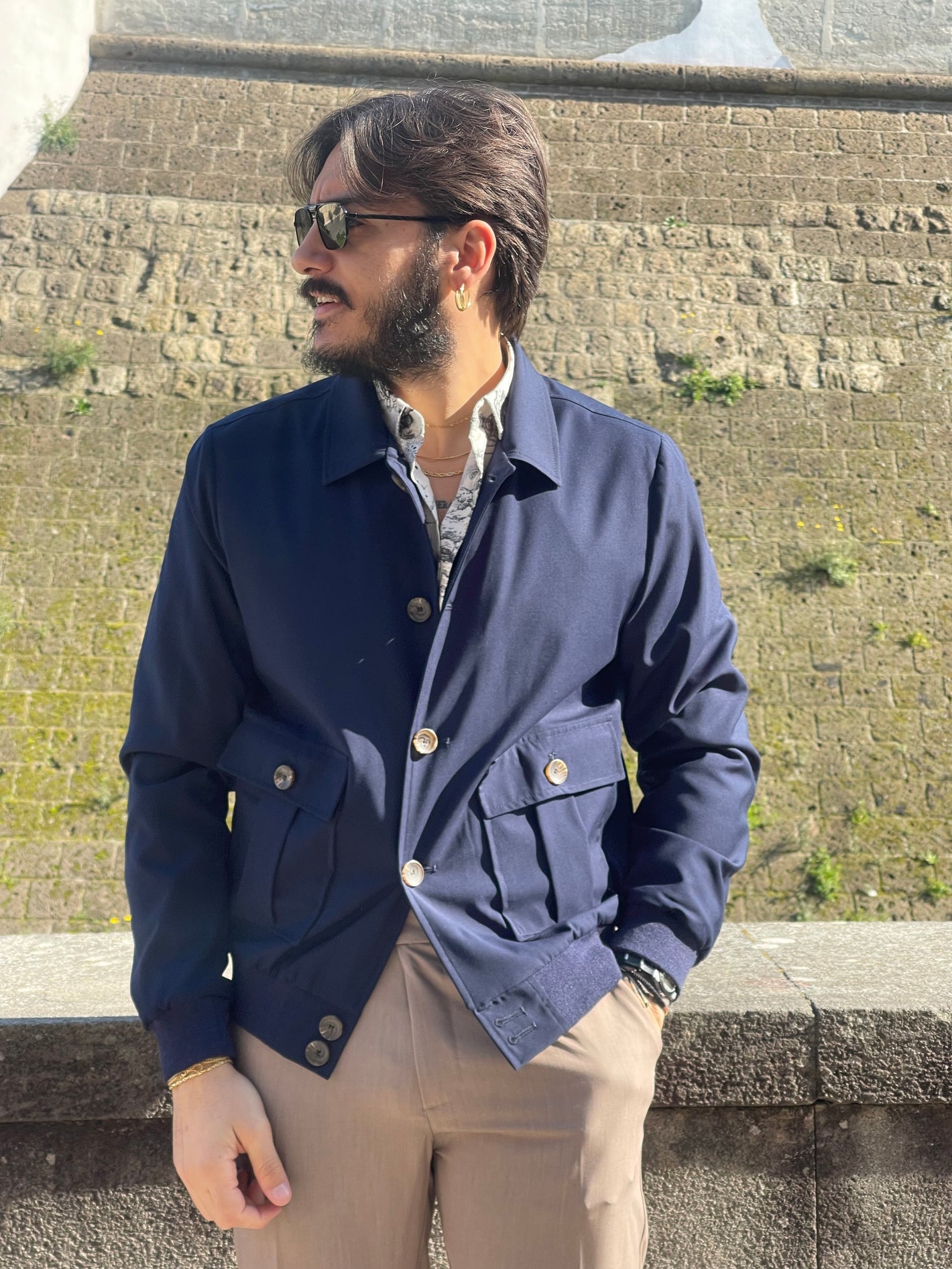 Jacket MORRIS in cotone con elastici
