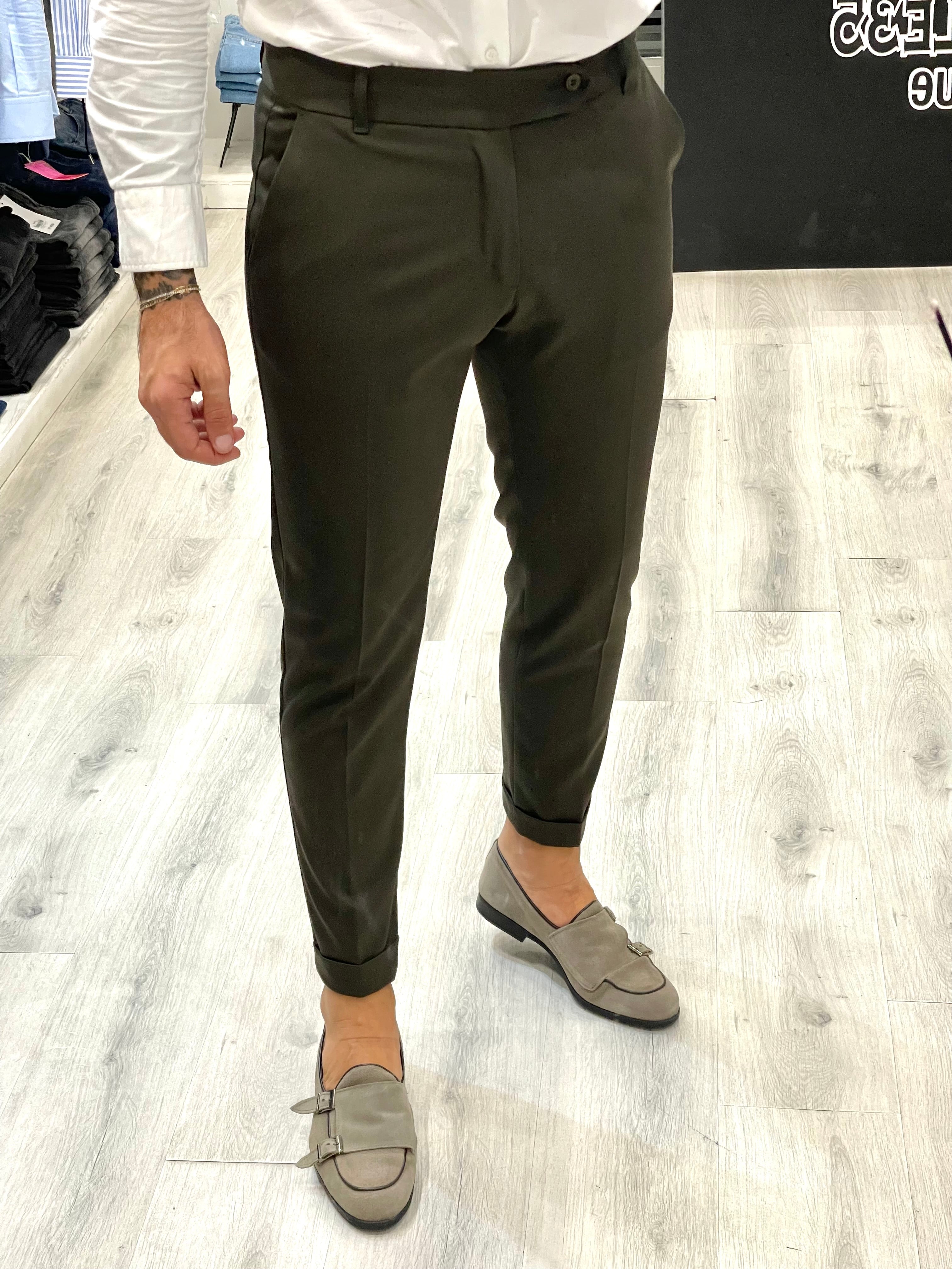 Pantalone INVERNALE sartoriale Fascione 5 cm e risvolto fisso