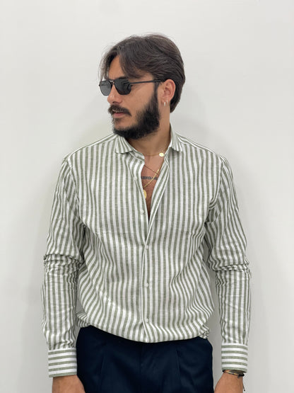 Camicia 100% Lino - Riga media TULUM