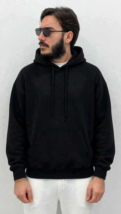 Felpa Basic Uomo Maya Con Cappuccio - Baronale35