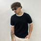 T shirt in filo Girocollo tramata