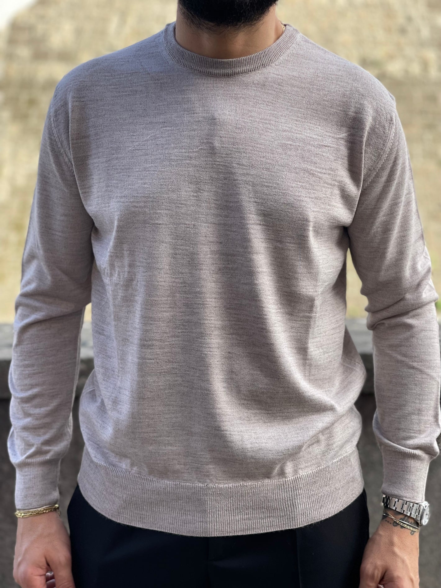 Maglioncino Sartoriale Lana merinos 50% Lana e 50% cotone