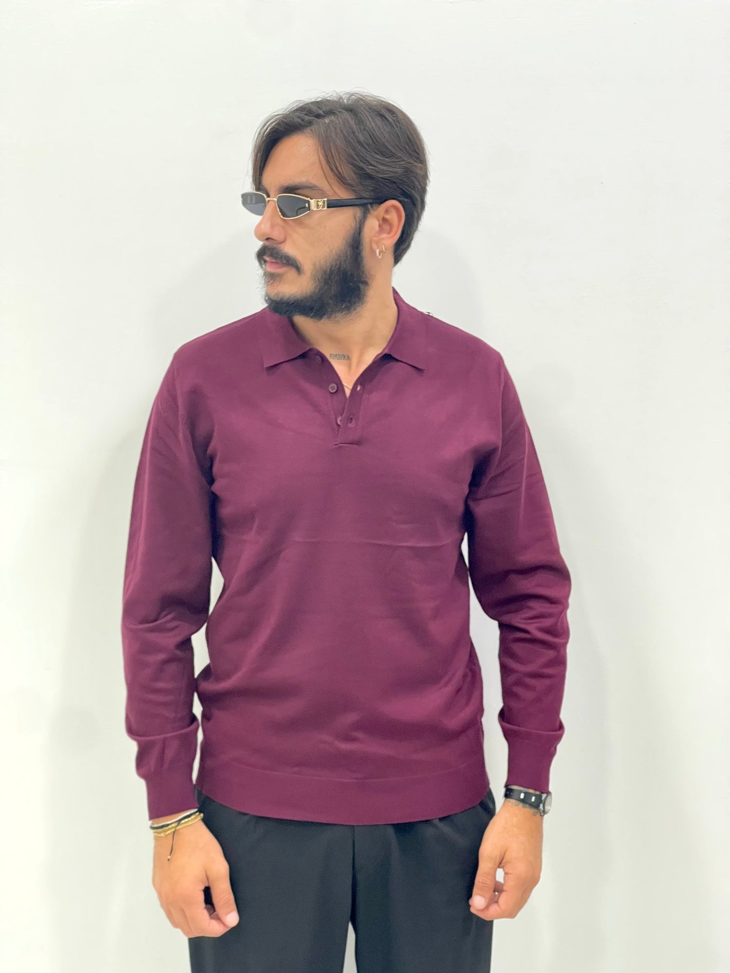 Polo manica lunga slimfit