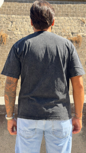 T shirt in cotone - effetto marmo