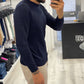 Maglioncino sottile basic - Blu Notte