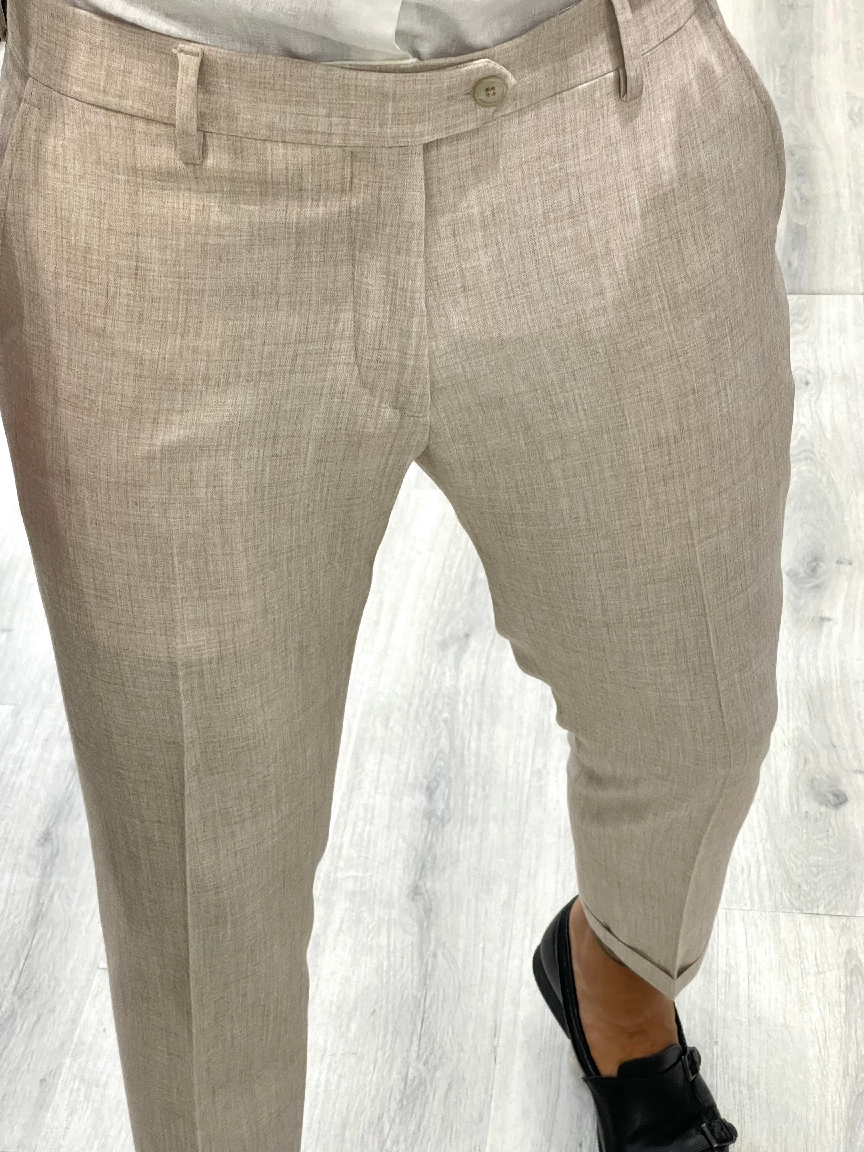 Abito Sartoriale SINGAPORE doppiopetto - Beige mélange